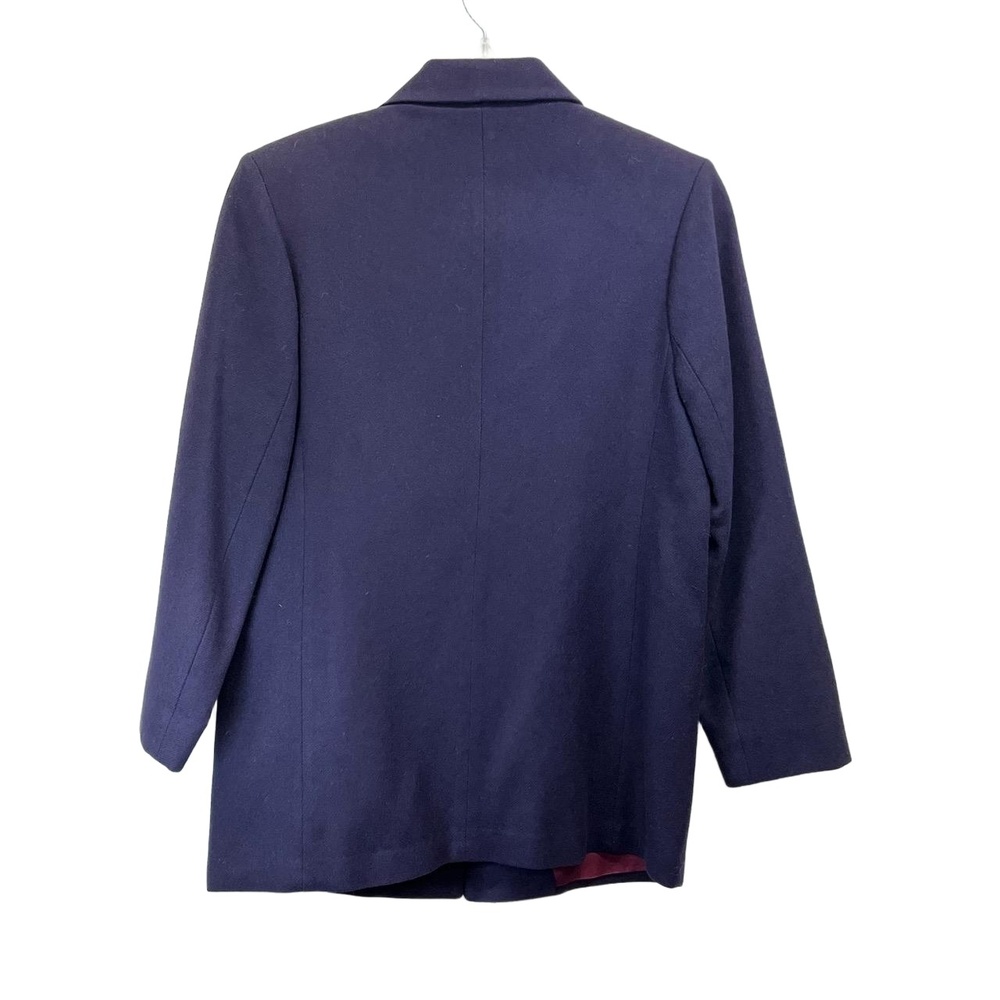 Vintage Dumas Petite Women's Purple Wool Blend Single Button Blazer 4 Petite - Picture 2 of 10